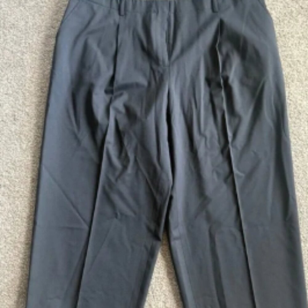 Lafayette 148 New York Stylish Black‎ Wide-Leg short pants Size 16 NWOT